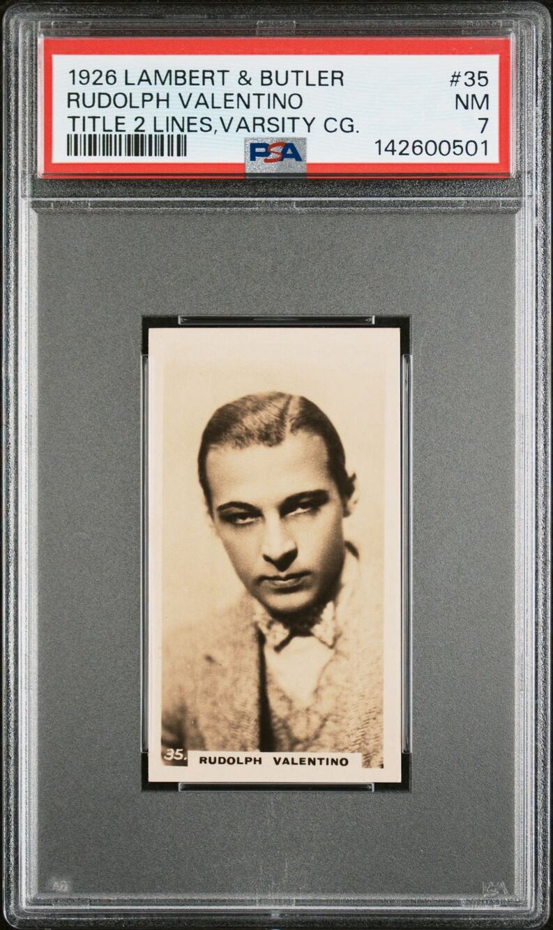 RARE Lambert & Butler Varsity 1926 Rudolph Valentino PSA 7 #35 Highest Graded